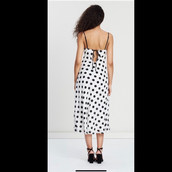 hansen gretel milena silk dress black spot M New - Picture 8 of 8